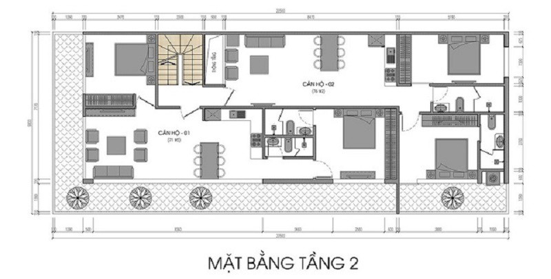 Ban Ve Biet Thu 3 Tang 100m2 Tang 2